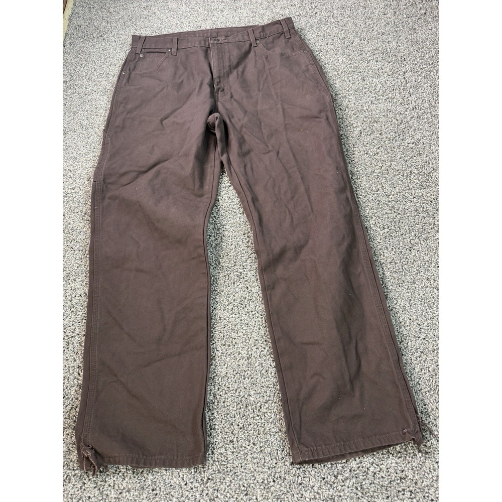 Dickies Canvas Carpenter Pants Men's Size 38x32 Brown Workwear